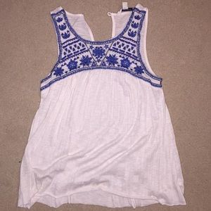 embroidered tank top
